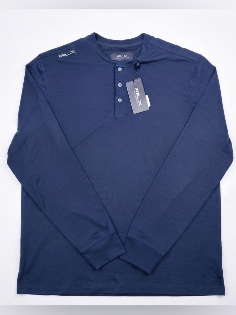 RLX Golf Classic Fit Performance Long Sleeve Henley Shirt Medium
